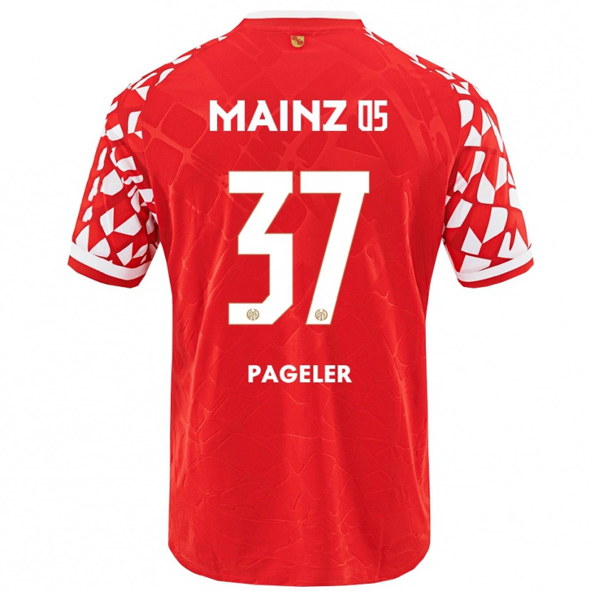 Danxen Kinderen Maja Pageler #37 Rood Wit Thuisshirt Thuistenue 2025/26 T-Shirt