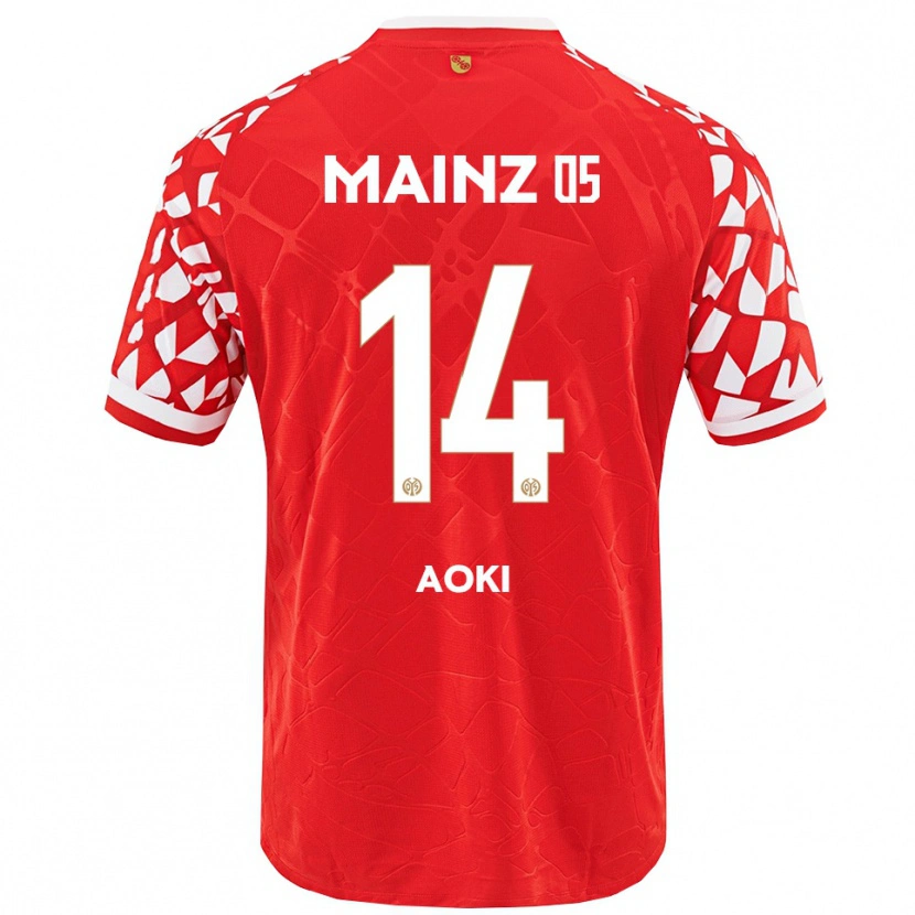 Danxen Kinderen Hiyori Aoki #14 Rood Wit Thuisshirt Thuistenue 2025/26 T-Shirt