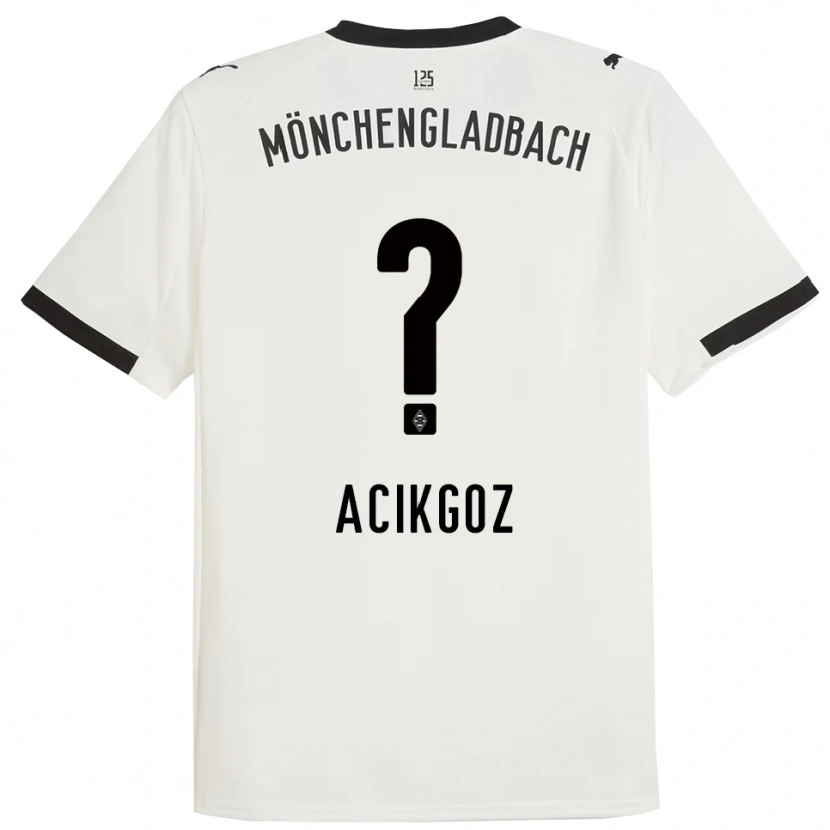 Danxen Kinderen Erdem Acikgöz #0 Wit Zwart Thuisshirt Thuistenue 2025/26 T-Shirt
