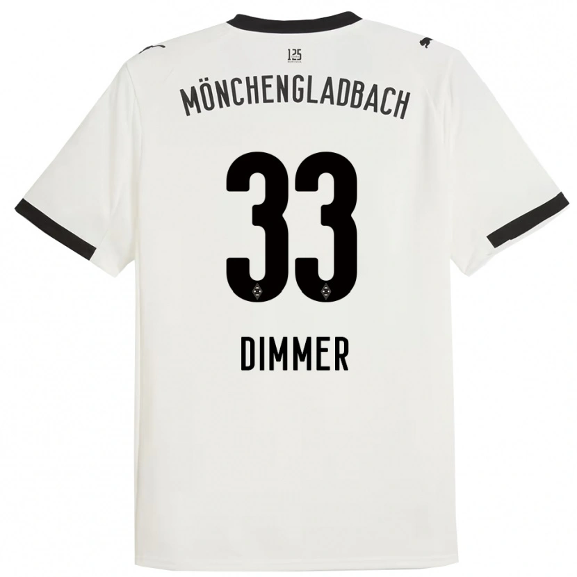 Danxen Kinderen Florian Dimmer #33 Wit Zwart Thuisshirt Thuistenue 2025/26 T-Shirt