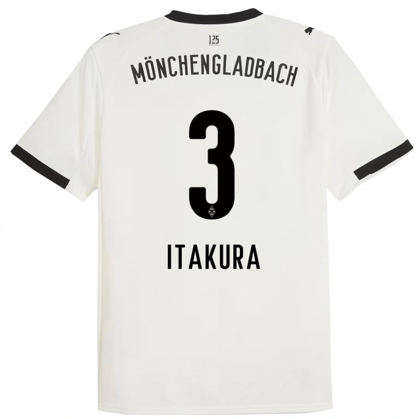 Danxen Kinderen Ko Itakura #3 Wit Zwart Thuisshirt Thuistenue 2025/26 T-Shirt