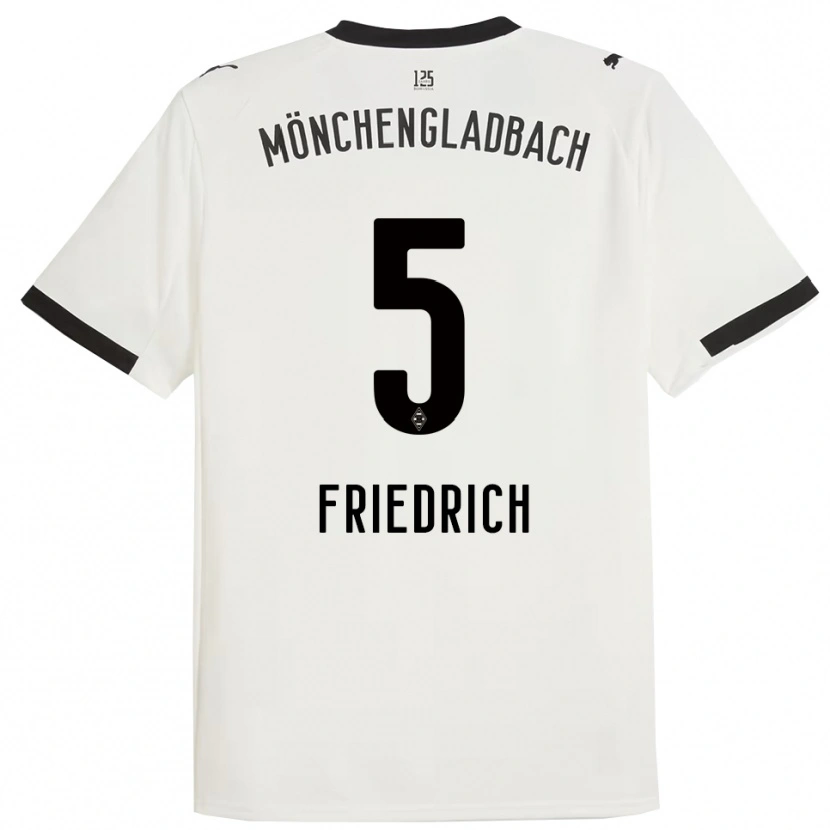 Danxen Kinderen Marvin Friedrich #5 Wit Zwart Thuisshirt Thuistenue 2025/26 T-Shirt