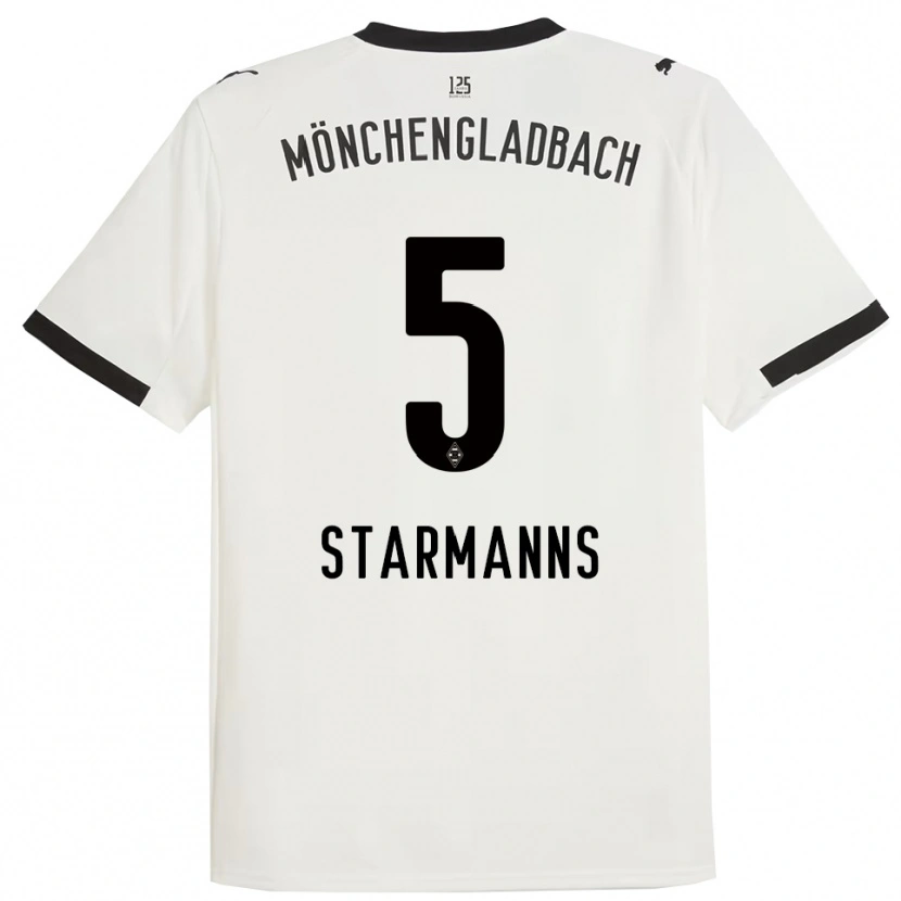 Danxen Kinderen Sandra Starmanns #5 Wit Zwart Thuisshirt Thuistenue 2025/26 T-Shirt