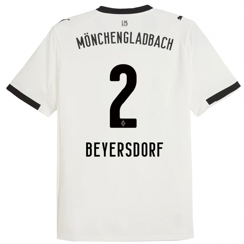 Danxen Kinderen Chris Beyersdorf #2 Wit Zwart Thuisshirt Thuistenue 2025/26 T-Shirt
