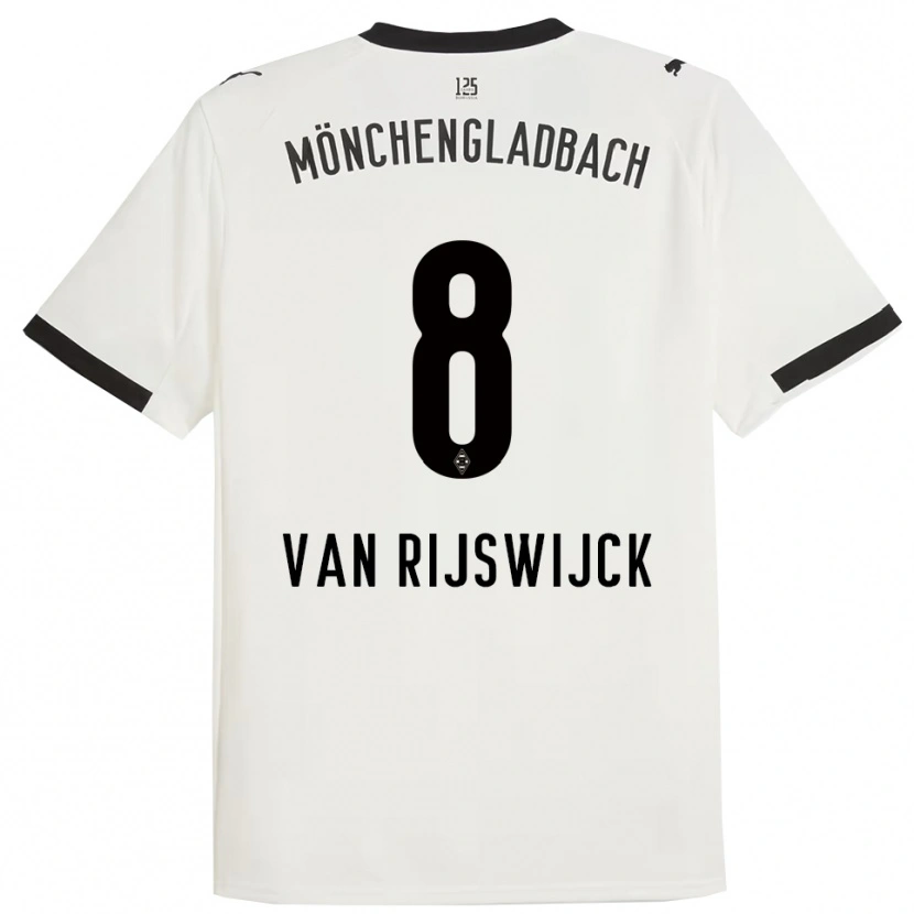 Danxen Kinderen Britt Van Rijswijck #8 Wit Zwart Thuisshirt Thuistenue 2025/26 T-Shirt