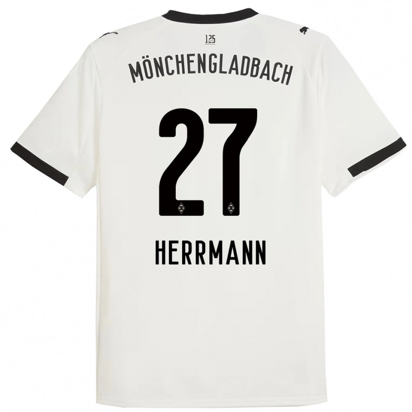Danxen Kinderen Michelle Herrmann #27 Wit Zwart Thuisshirt Thuistenue 2025/26 T-Shirt