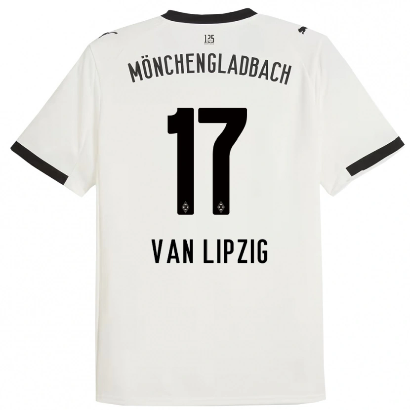 Danxen Kinderen Mika Van Lipzig #17 Wit Zwart Thuisshirt Thuistenue 2025/26 T-Shirt