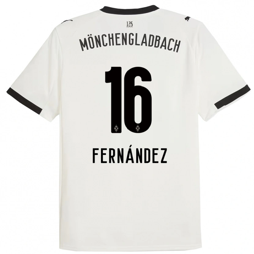 Danxen Kinderen Oriol Fernandez Berenguer #16 Wit Zwart Thuisshirt Thuistenue 2025/26 T-Shirt