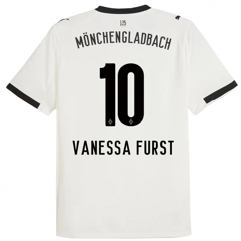 Danxen Kinderen Vanessa Fürst #10 Wit Zwart Thuisshirt Thuistenue 2025/26 T-Shirt
