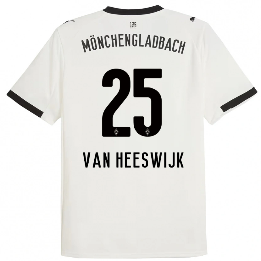 Danxen Kinderen Amber Van Heeswijk #25 Wit Zwart Thuisshirt Thuistenue 2025/26 T-Shirt