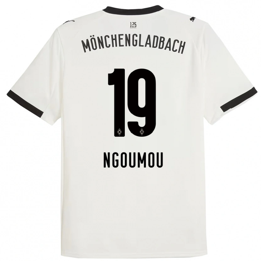 Danxen Kinderen Nathan Ngoumou #19 Wit Zwart Thuisshirt Thuistenue 2025/26 T-Shirt