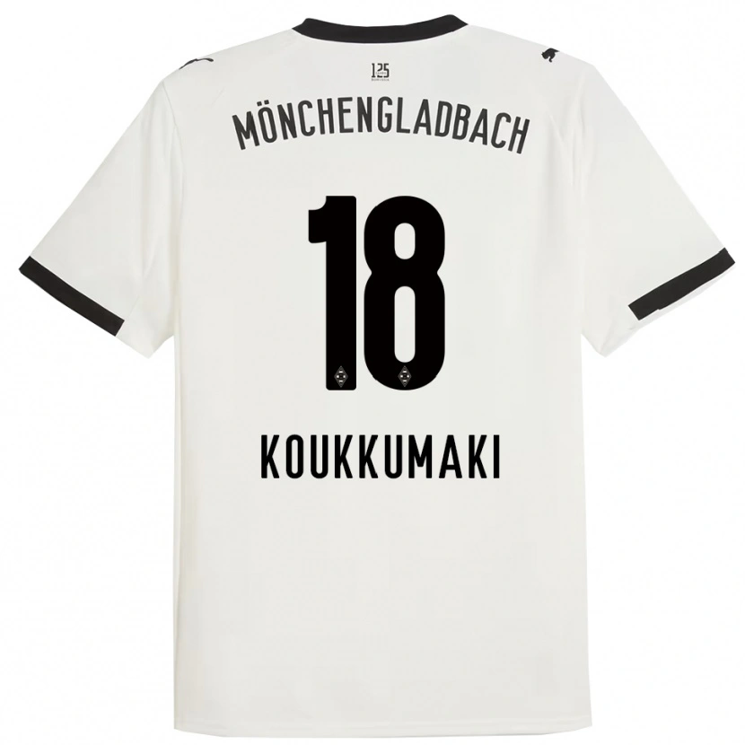 Danxen Kinderen Taavi Koukkumäki #18 Wit Zwart Thuisshirt Thuistenue 2025/26 T-Shirt