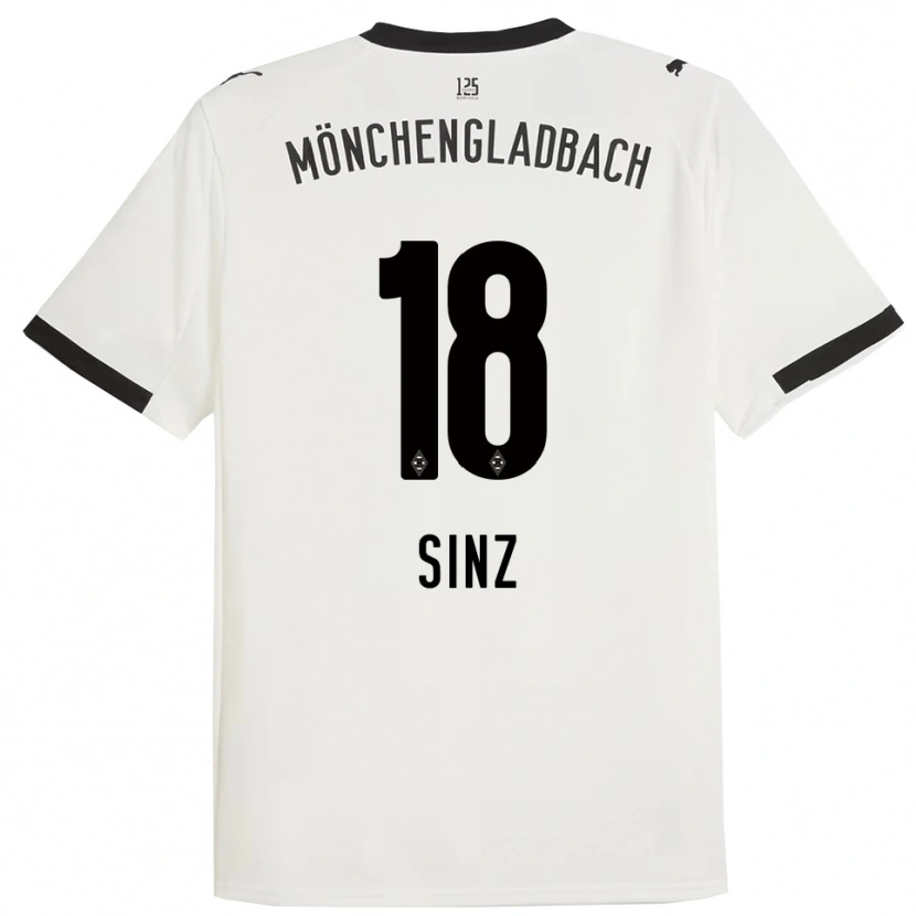 Danxen Kinderen Michelle Sinz #18 Wit Zwart Thuisshirt Thuistenue 2025/26 T-Shirt