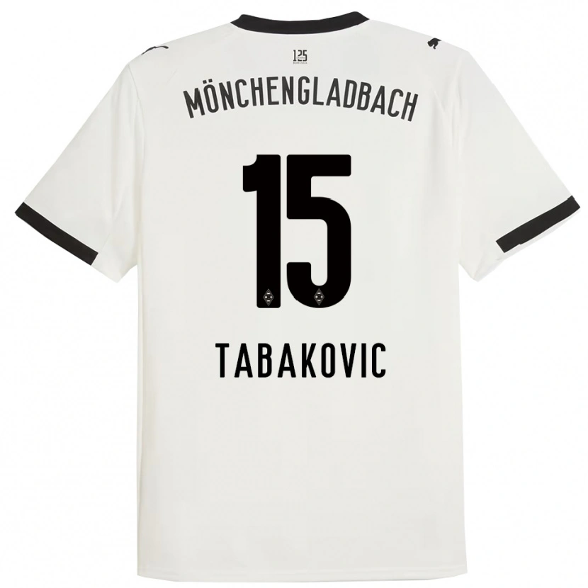 Danxen Kinderen Haris Tabakovic #15 Wit Zwart Thuisshirt Thuistenue 2025/26 T-Shirt