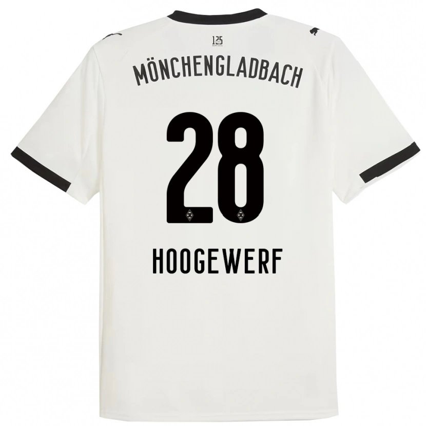 Danxen Kinderen Dillon Hoogewerf #28 Wit Zwart Thuisshirt Thuistenue 2025/26 T-Shirt