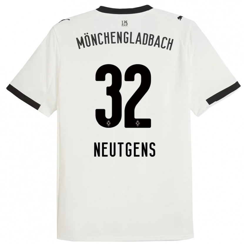 Danxen Kinderen Maximilian Neutgens #32 Wit Zwart Thuisshirt Thuistenue 2025/26 T-Shirt