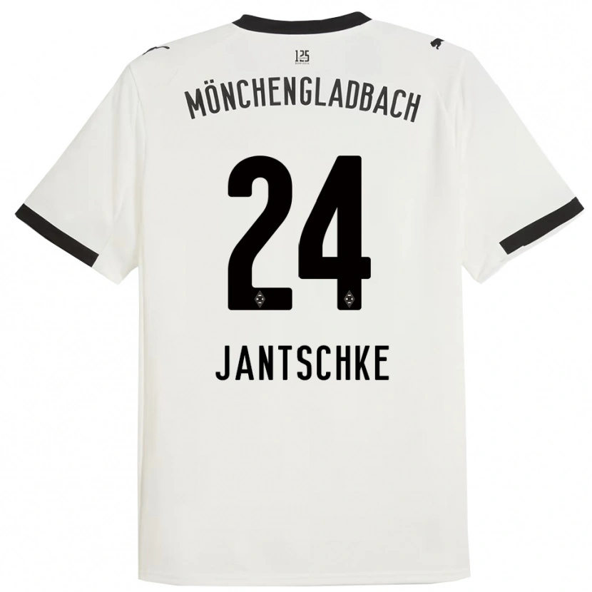 Danxen Kinderen Tony Jantschke #24 Wit Zwart Thuisshirt Thuistenue 2025/26 T-Shirt
