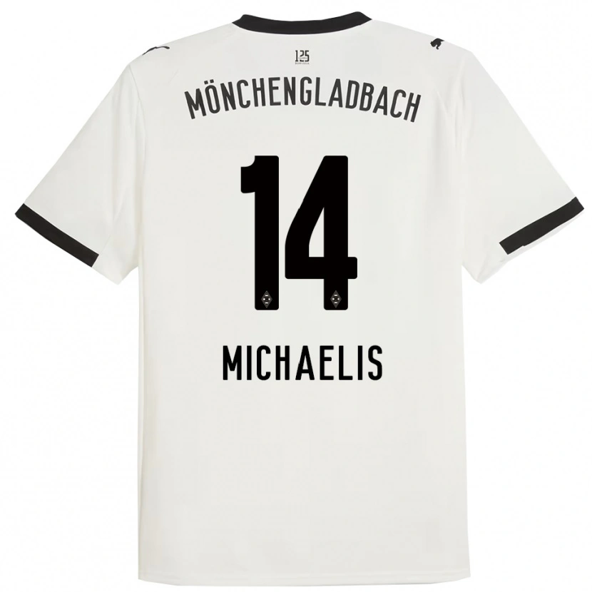 Danxen Kinderen Yannick Michaelis #14 Wit Zwart Thuisshirt Thuistenue 2025/26 T-Shirt
