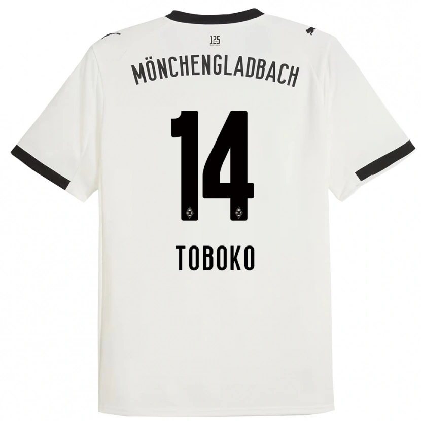 Danxen Kinderen Rubén Toboko #14 Wit Zwart Thuisshirt Thuistenue 2025/26 T-Shirt