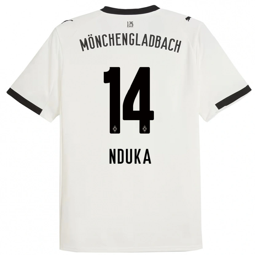 Danxen Kinderen Michael Nduka #14 Wit Zwart Thuisshirt Thuistenue 2025/26 T-Shirt