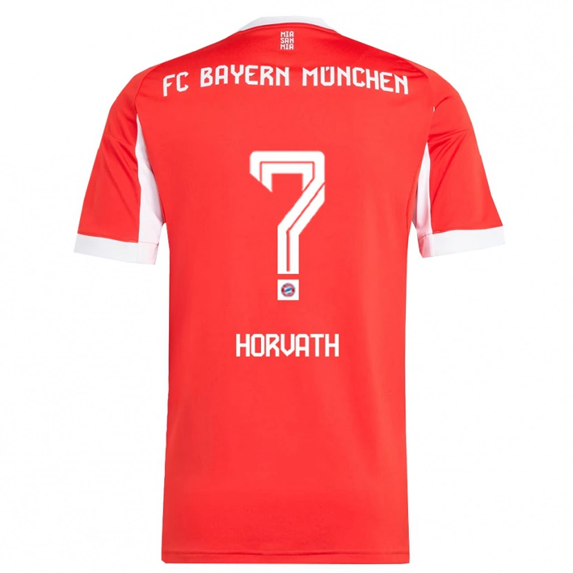 Danxen Kinderen Jakob Horvath #0 Wit Rood Thuisshirt Thuistenue 2025/26 T-Shirt