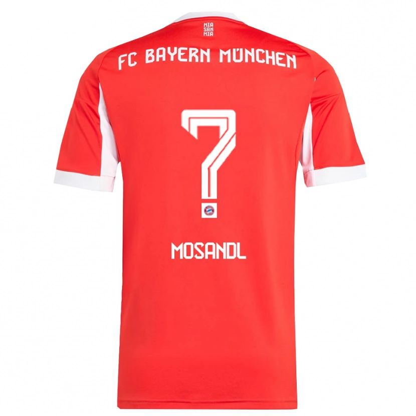 Danxen Kinderen Moritz Mosandl #0 Wit Rood Thuisshirt Thuistenue 2025/26 T-Shirt