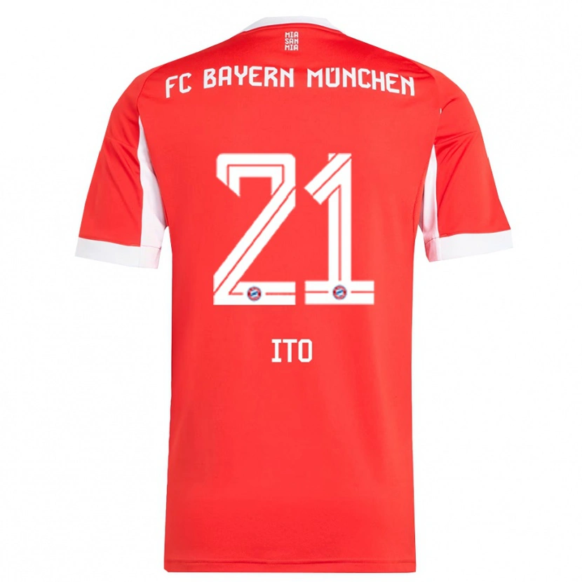 Danxen Kinderen Hiroki Ito #21 Wit Rood Thuisshirt Thuistenue 2025/26 T-Shirt