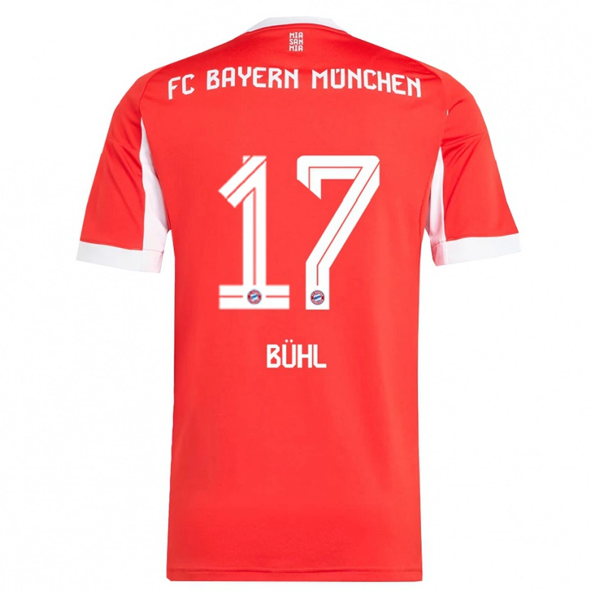Danxen Kinderen Klara Bühl #17 Wit Rood Thuisshirt Thuistenue 2025/26 T-Shirt