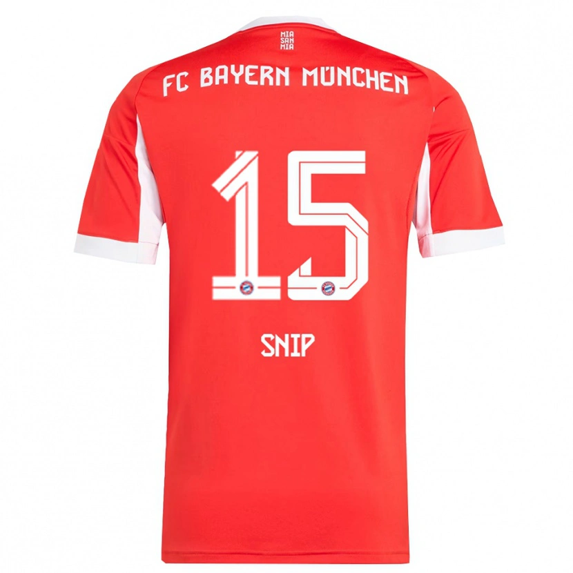 Danxen Kinderen Roy Snip #15 Wit Rood Thuisshirt Thuistenue 2025/26 T-Shirt