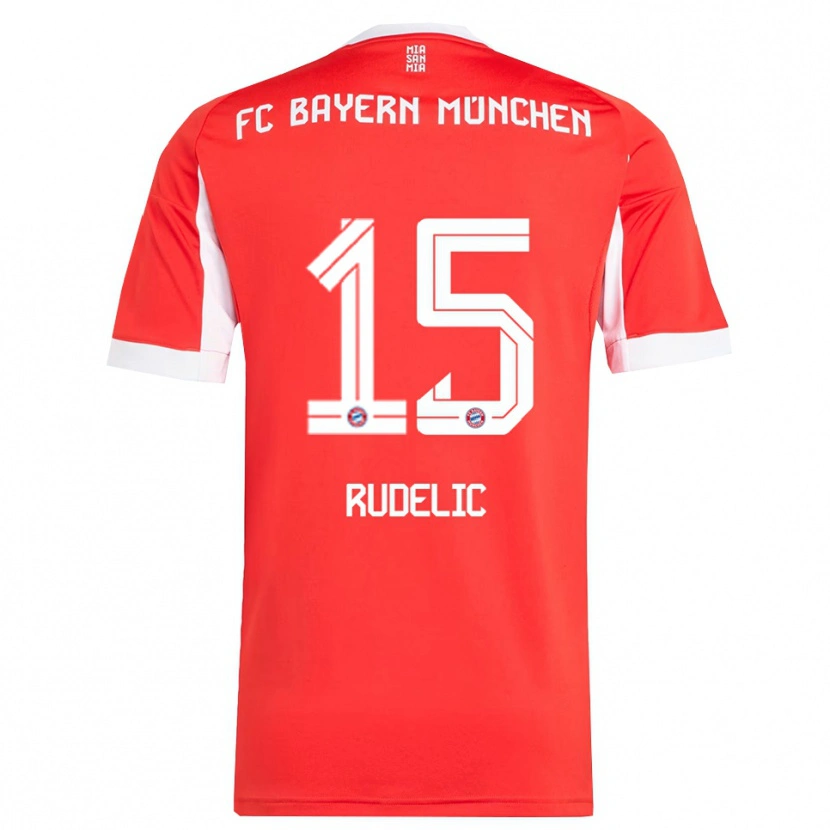 Danxen Kinderen Ivana Rudelic #15 Wit Rood Thuisshirt Thuistenue 2025/26 T-Shirt