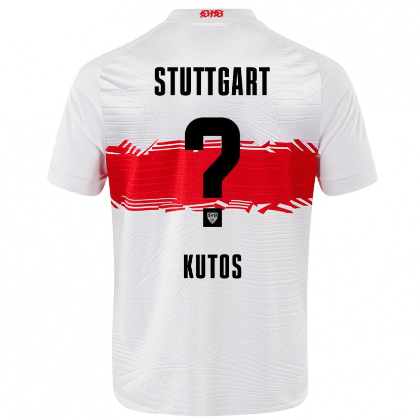 Danxen Kinderen Nino Kutos #0 Wit Rood Thuisshirt Thuistenue 2025/26 T-Shirt