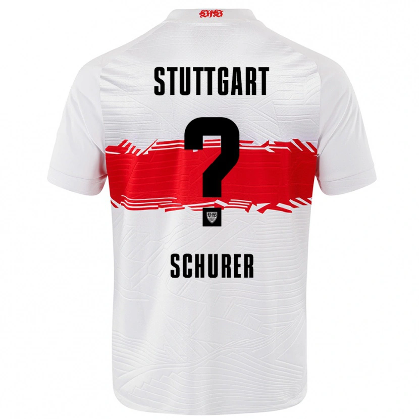 Danxen Kinderen Leon Schürer #0 Wit Rood Thuisshirt Thuistenue 2025/26 T-Shirt