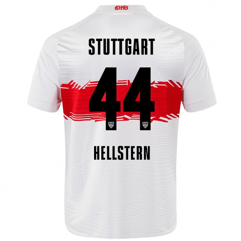 Danxen Kinderen Florian Hellstern #44 Wit Rood Thuisshirt Thuistenue 2025/26 T-Shirt