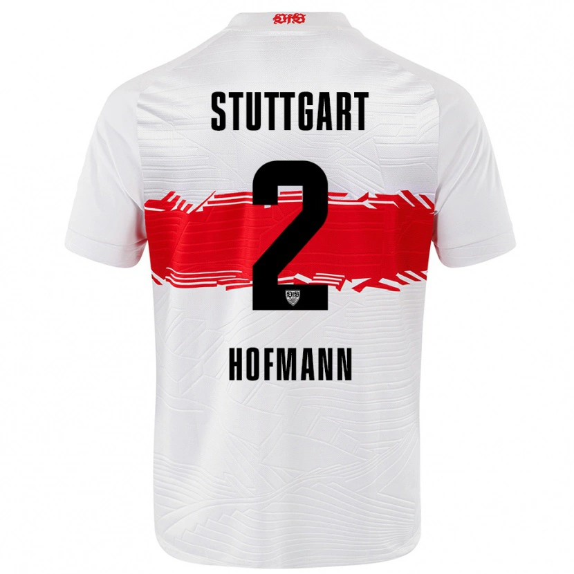 Danxen Kinderen Linette Hofmann #2 Wit Rood Thuisshirt Thuistenue 2025/26 T-Shirt