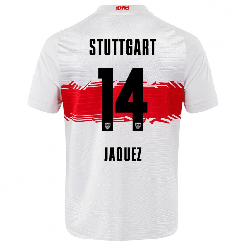 Danxen Kinderen Luca Jaquez #14 Wit Rood Thuisshirt Thuistenue 2025/26 T-Shirt