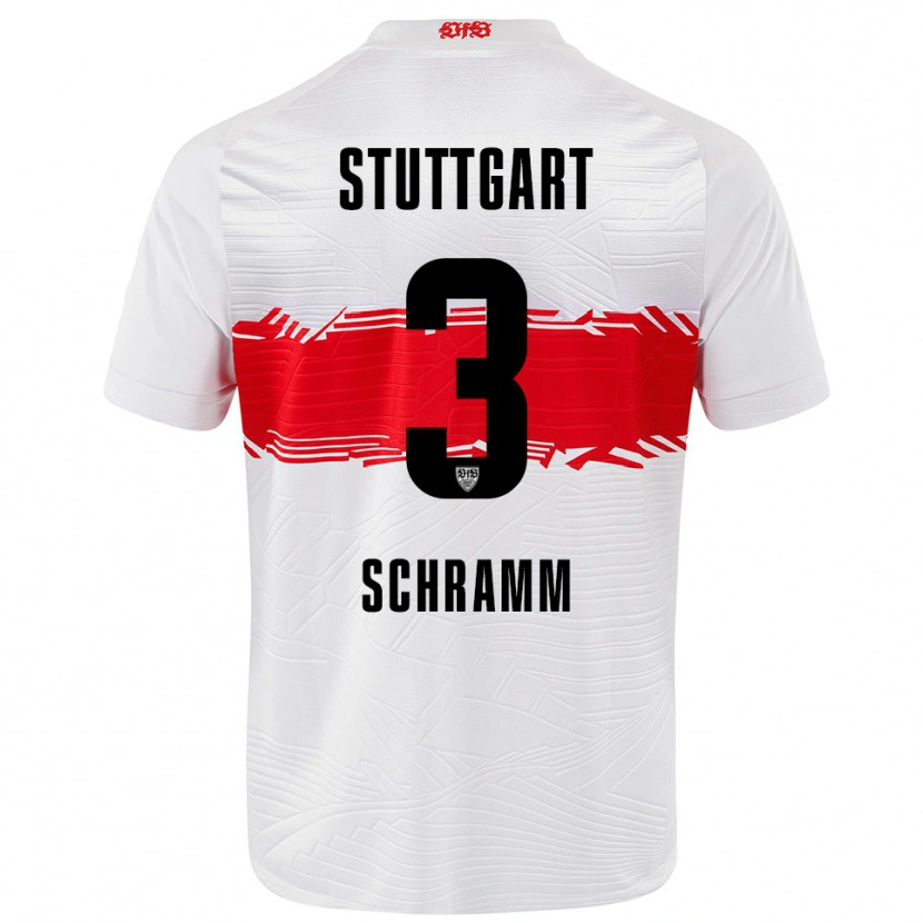 Danxen Kinderen Collin Schramm #3 Wit Rood Thuisshirt Thuistenue 2025/26 T-Shirt