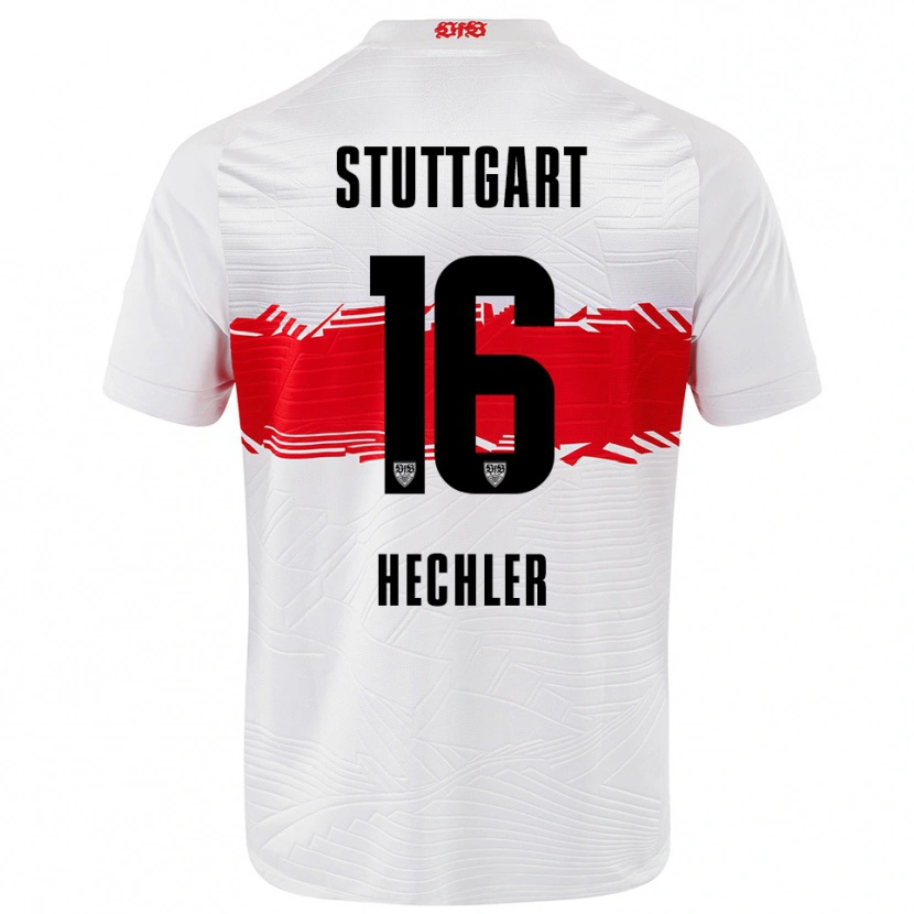 Danxen Kinderen Janina Hechler #16 Wit Rood Thuisshirt Thuistenue 2025/26 T-Shirt