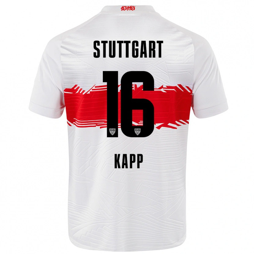 Danxen Kinderen Patrick Kapp #16 Wit Rood Thuisshirt Thuistenue 2025/26 T-Shirt