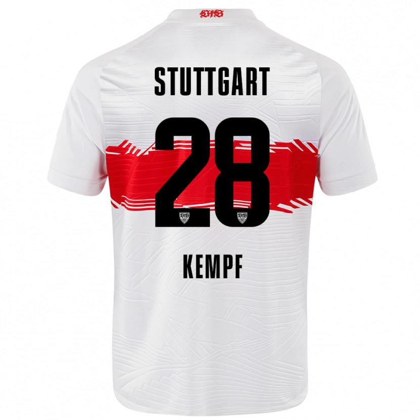 Danxen Kinderen Karl Kempf #28 Wit Rood Thuisshirt Thuistenue 2025/26 T-Shirt