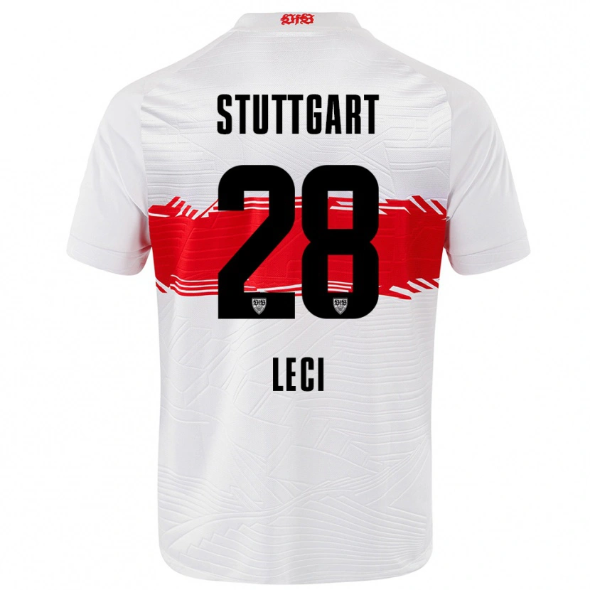 Danxen Kinderen Besarta Leci #28 Wit Rood Thuisshirt Thuistenue 2025/26 T-Shirt
