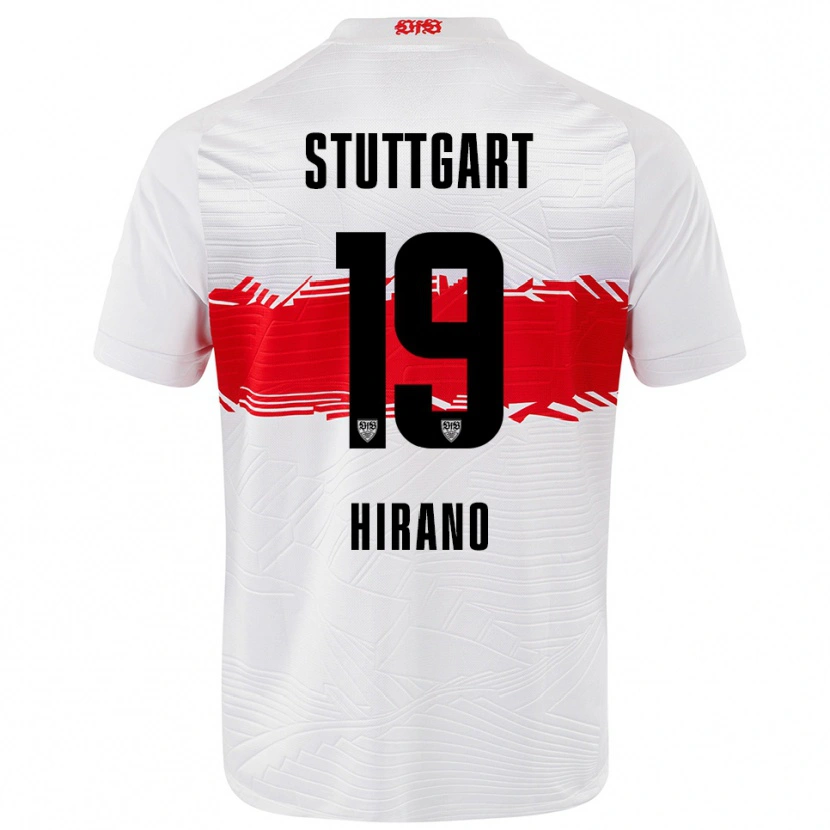 Danxen Kinderen Yuka Hirano #19 Wit Rood Thuisshirt Thuistenue 2025/26 T-Shirt
