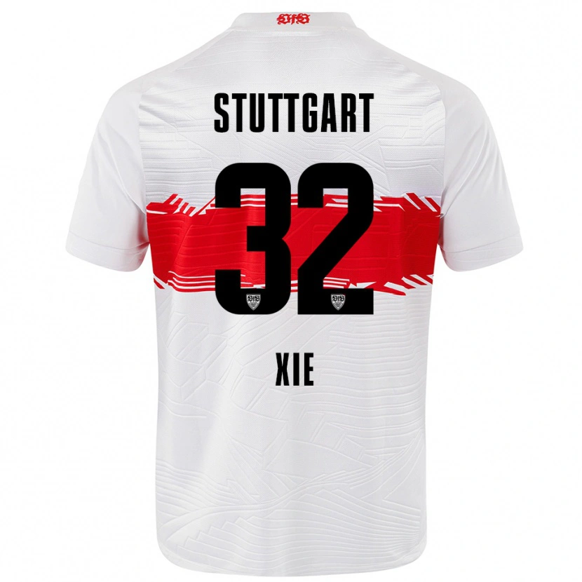 Danxen Kinderen Alexander Xie #32 Wit Rood Thuisshirt Thuistenue 2025/26 T-Shirt