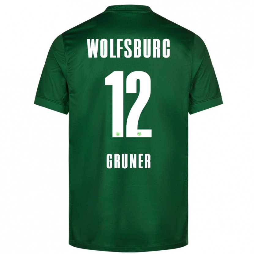 Danxen Kinderen Paul Gruner #12 Groen Wit Thuisshirt Thuistenue 2025/26 T-Shirt