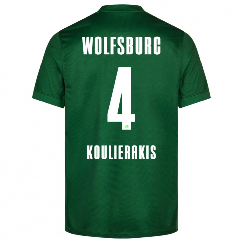 Danxen Kinderen Konstantinos Koulierakis #4 Groen Wit Thuisshirt Thuistenue 2025/26 T-Shirt