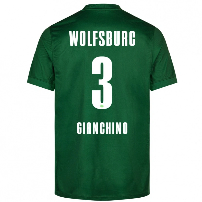 Danxen Kinderen Michele Gianchino #3 Groen Wit Thuisshirt Thuistenue 2025/26 T-Shirt