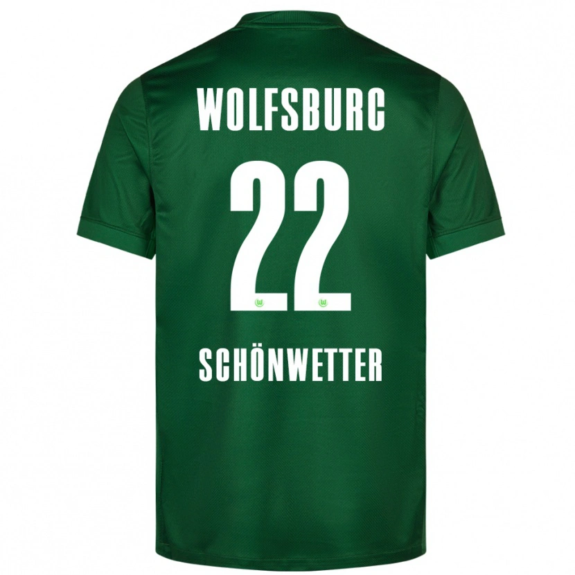 Danxen Kinderen Christina Schönwetter #22 Groen Wit Thuisshirt Thuistenue 2025/26 T-Shirt