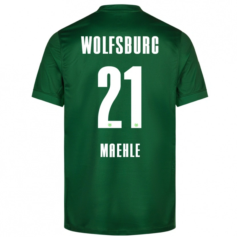 Danxen Kinderen Joakim Maehle #21 Groen Wit Thuisshirt Thuistenue 2025/26 T-Shirt
