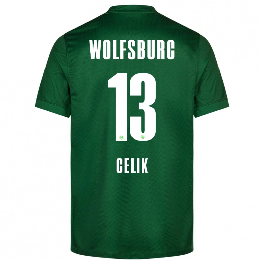 Danxen Kinderen Dennis Celik #13 Groen Wit Thuisshirt Thuistenue 2025/26 T-Shirt