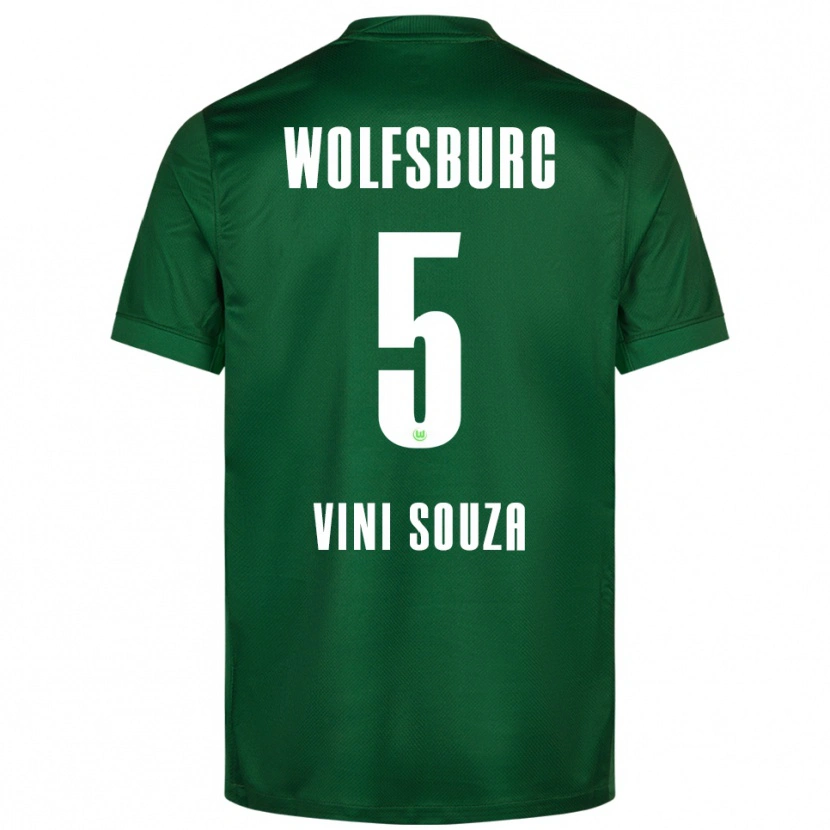 Danxen Kinderen Vini Souza #5 Groen Wit Thuisshirt Thuistenue 2025/26 T-Shirt