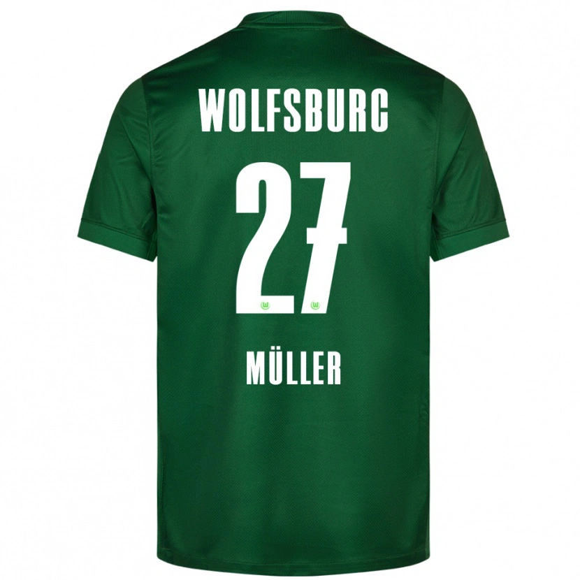 Danxen Kinderen Fabio Müller #27 Groen Wit Thuisshirt Thuistenue 2025/26 T-Shirt